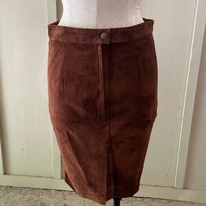 INTERNATIONAL LEATHER COLLECTION Leather brown skirt